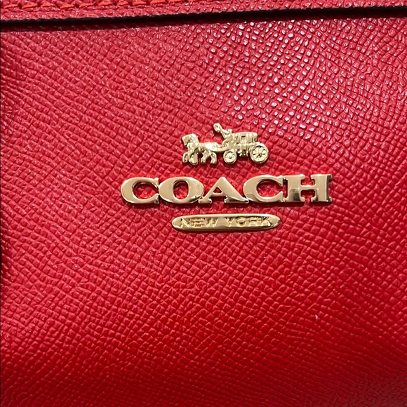 Coach  Rowan Red Leather Women's Bag - Picture 3 of 12